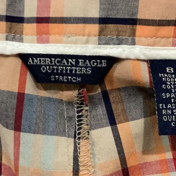 American Eagle Outfitters Plaid Shorts Size 8 - Picture 7 of 9